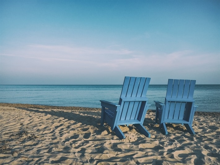 two chairs on beach