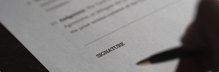 signing paperwork
