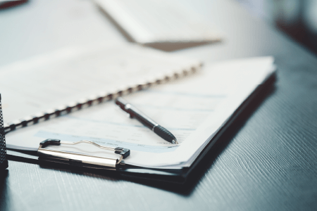 documents with a pen