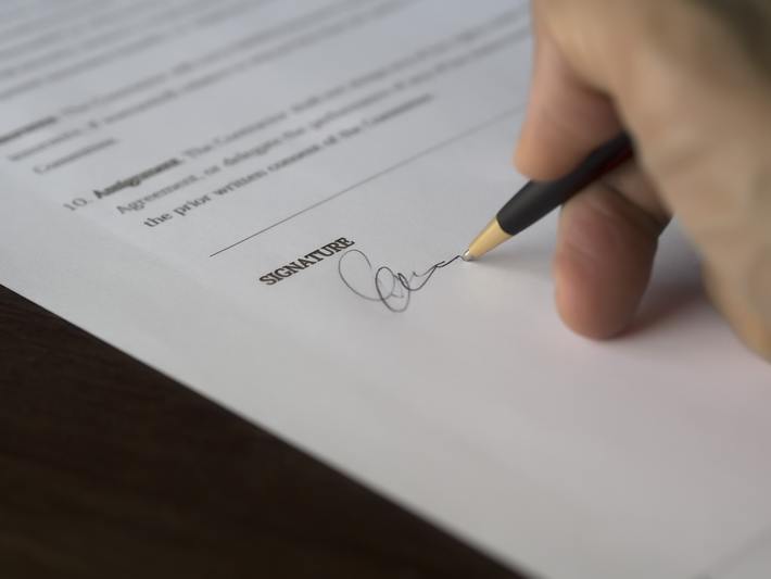 signature online document paper document