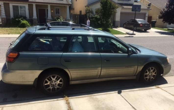 blue wagon type car