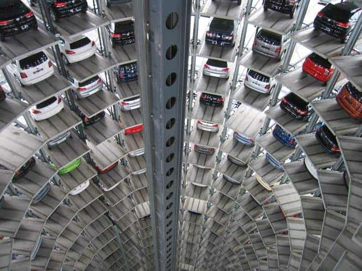 automobile industry cars lot parking