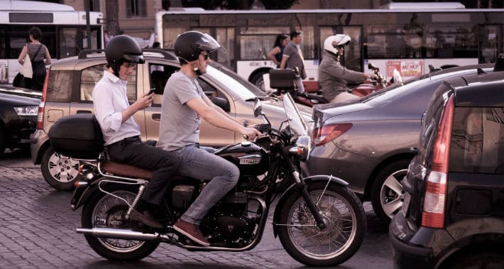 couple on a mototrcycle