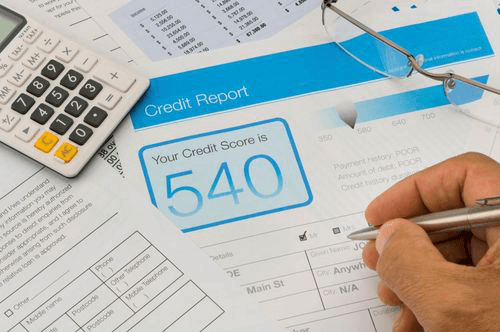 Credit score shown at a low level to indicate slow improvement after payment