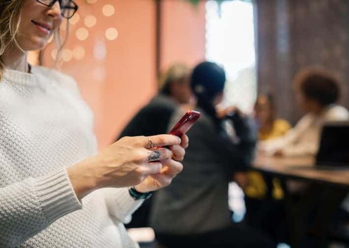 woman on phone