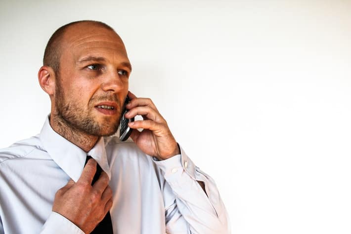man on phone