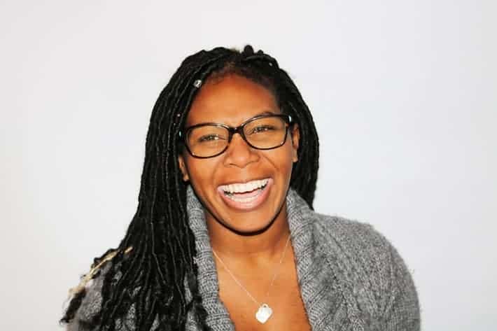 woman smiling