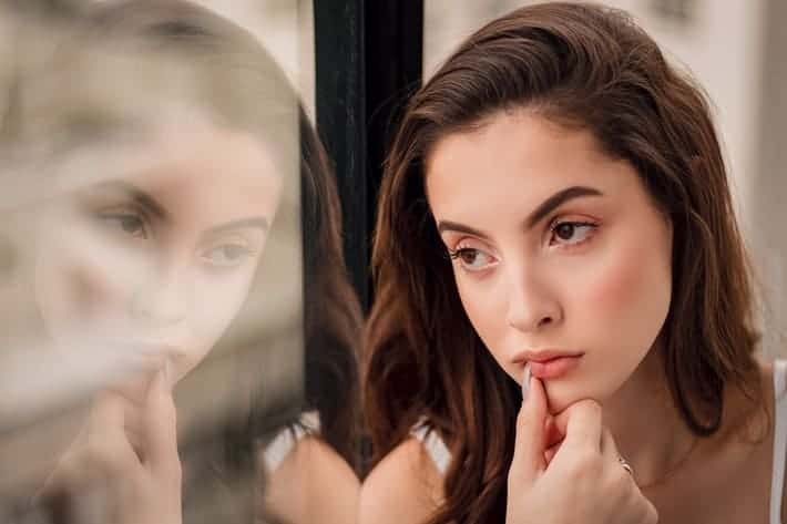 pensive woman