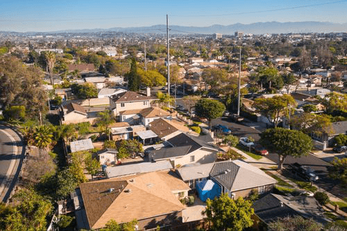 Inglewood Residential Neighborhood with Houses