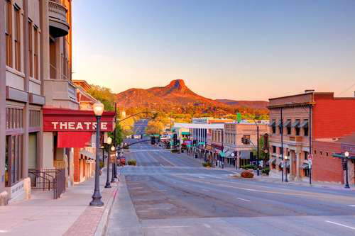 City view of Prescott highlighting title loan options in the area