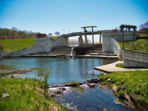 Outdoor public space in Lenexa, Kansas near areas where residents search for title loans