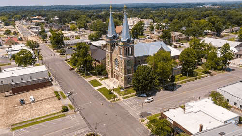 Small town Cullman, Alabama, Cullman County on a sunny summer day